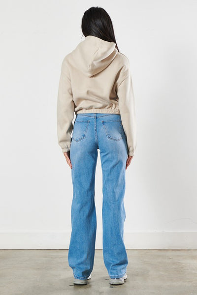 Tommy Distressed Wide Leg Jeans