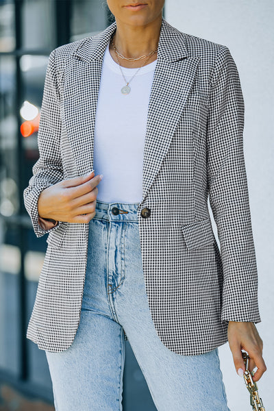 Plaid Cuff Blazer