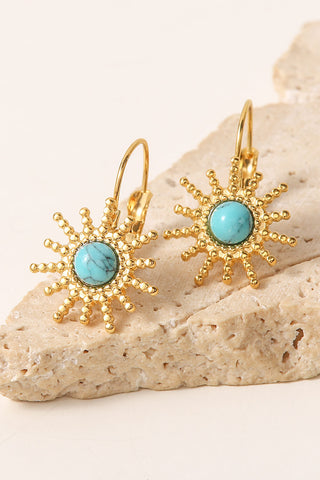 18K Gold Plated Sun Earrings